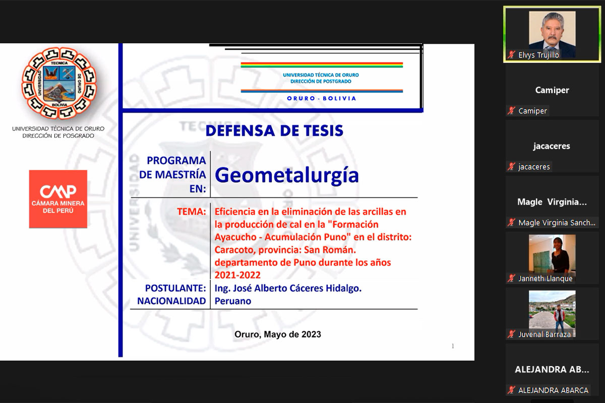 Maestrando en Geometalurgia Aplicada aprobó su defensa de tesis