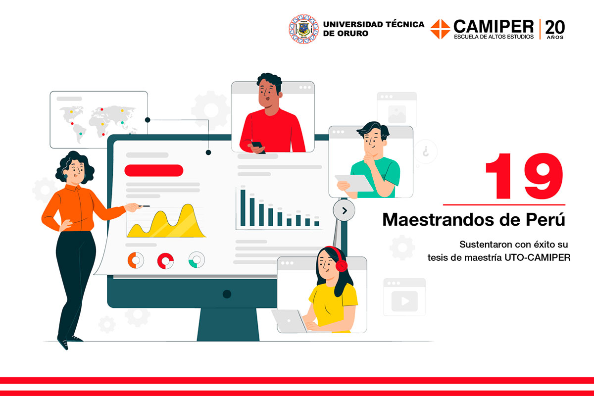 19 maestrandos de Perú sustentaron con éxito su tesis de maestría UTO-Camiper