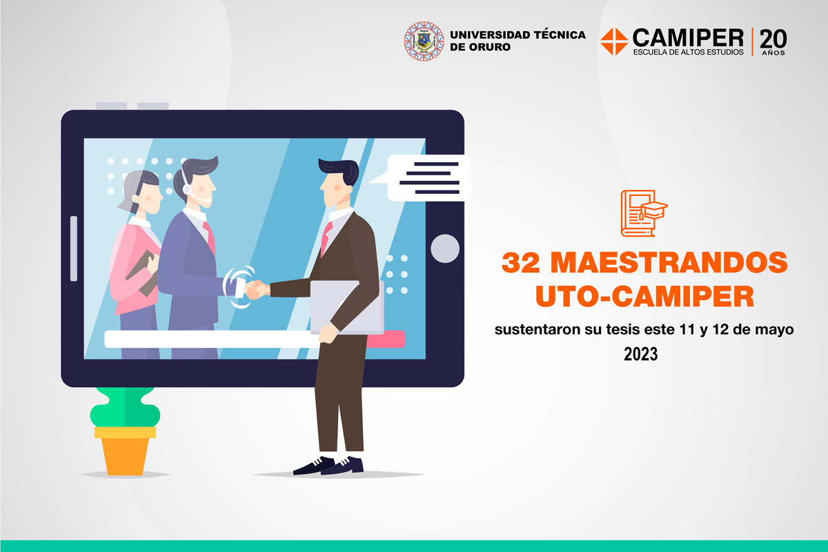 Segundo grupo de Maestrandos UTO Camiper de 6 países sustentaron con éxito sus tesis ante el Tribunal