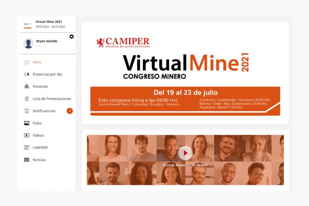 Profesionales de diez países participan del VIRTUAL MINE 2021