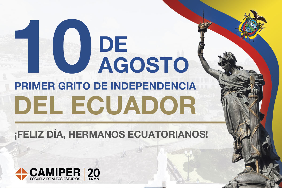¡Feliz día de la Independencia a todos los magísteres y alumnos de Ecuador!