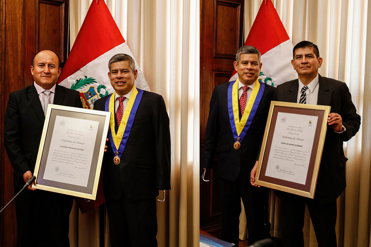 Parlamento Andino hace un reconocimiento a magísteres UTO-Camiper por promover la integración académica