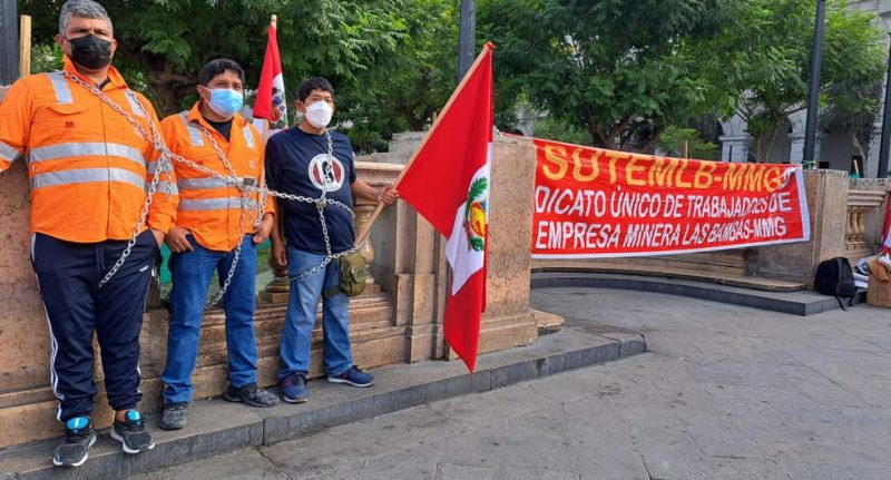 marchas y huelga de hambre trabajadores de LAs Bambas